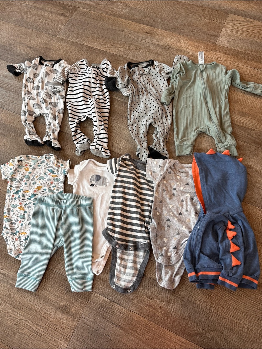 Newborn - 3 month Baby Boy Clothing Lot Assorted Patterns